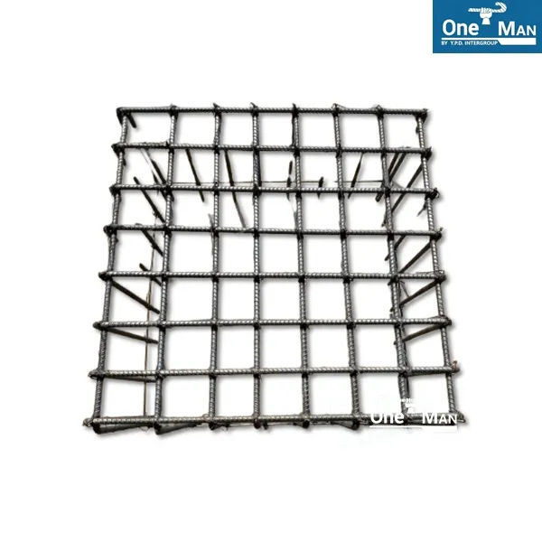 ฟุตติ้งสำเร็จรูป 90x90x15 ซม. ช่อง 7+7 เหล็ก 12 มม. ข้ออ้อย SD40 รัดรอบRB6
